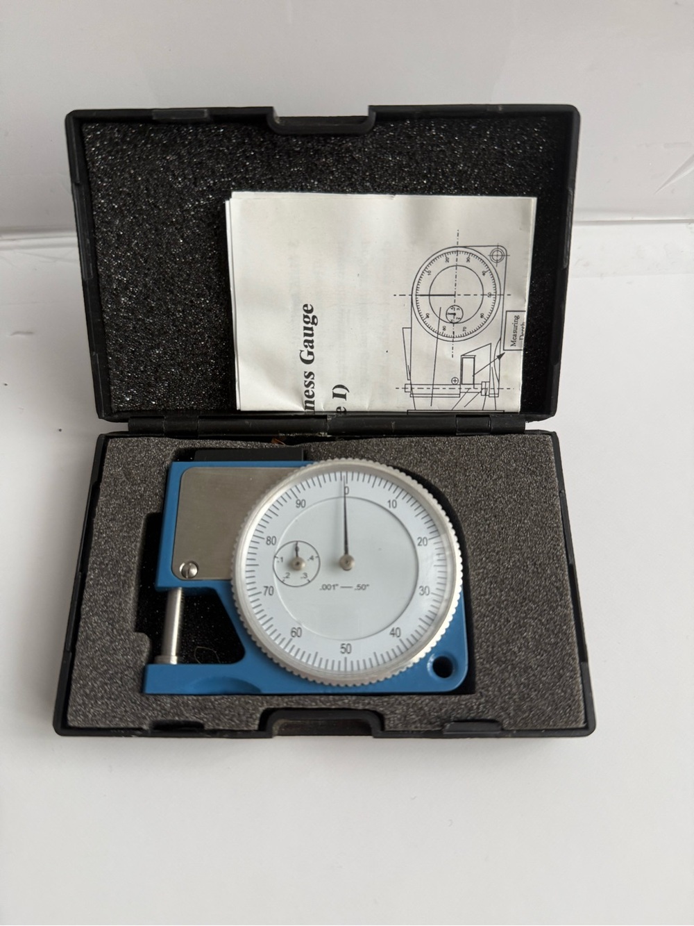 10mmDial Thickness Gage Pocket Gage Silver Blue
